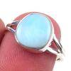 Natural Republic Larimar Gemstone 925 Solid Sterling Silver Gift Ring S.7 L6t88
