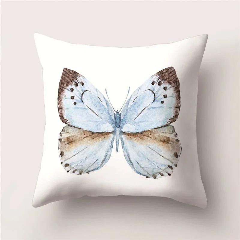 Colorful Butterfly Print Pillowcase Car Ornaments Office Living Room Home Pillowcase