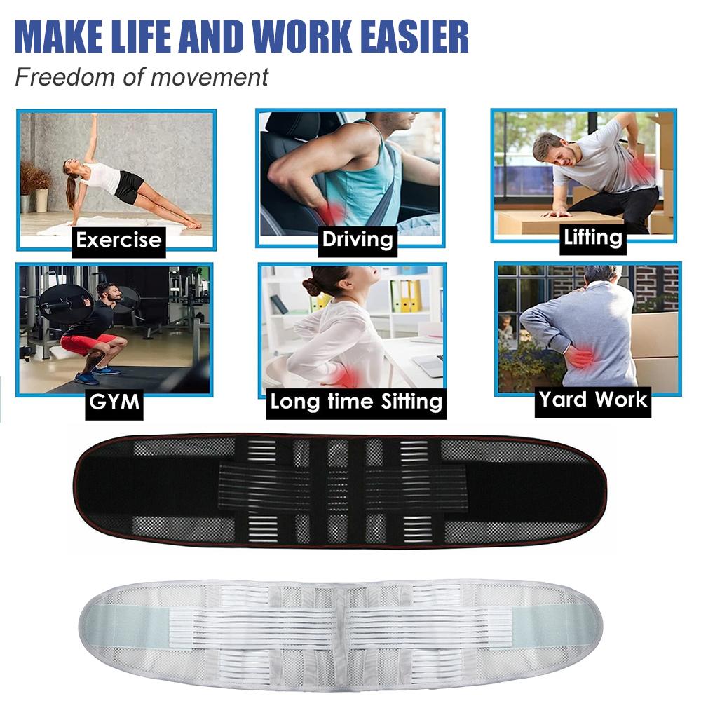 1 шт. корсет для облегчения боли в пояснице, поясничный поддерживающий пояс для мужчин и женщин с поясничной подушечкой, для грыжи межпозвоночного диска, ишиаса