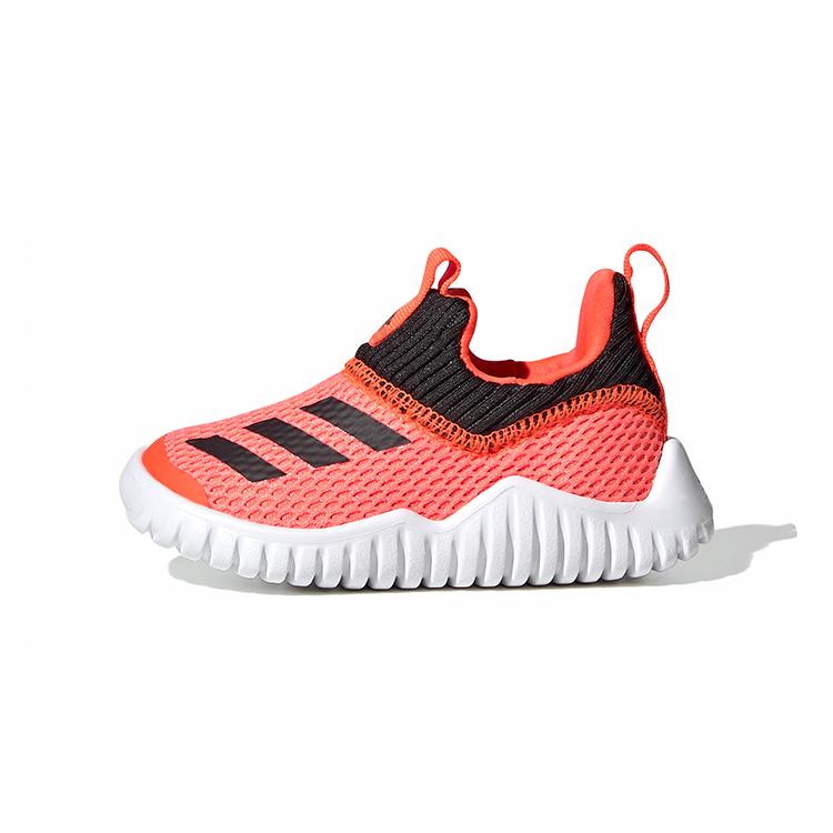adidas Rapidazen Нескользящие износостойкие низкие детские кроссовки Розовый Черный Белый Для младенцев и малышей FV2611