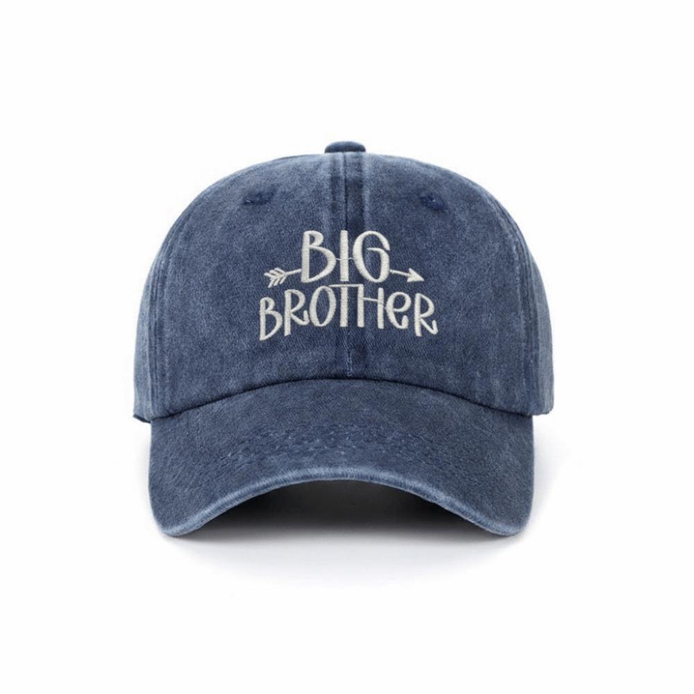Fashion Washed Cotton Big Brother Big Sister Caps Adjustable Vintage Siblings Baseball Hats Breathable Dad Hat Gifts