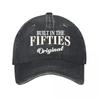 Vintage Built In The Fifties Original Multiple Colors  New Vintage Washed Cotton Baseball Cap Parent Kids Sun Hats