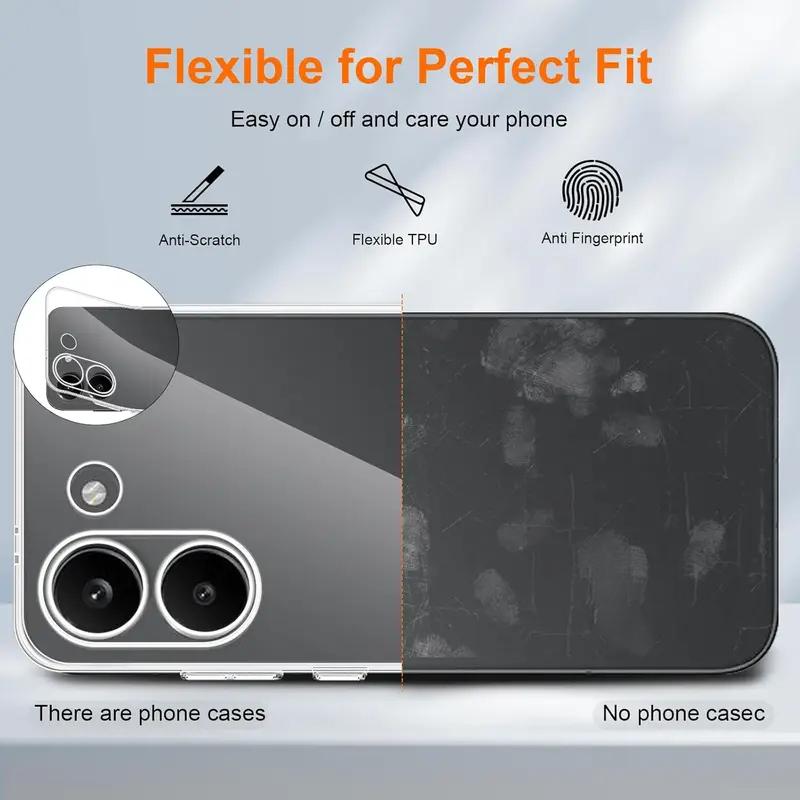 Для Xiaomi POCO X8 Pro X8Pro Max X8ProMax Trubo 5 Turbo5 Ультратонкий Прозрачный Мягкий ТПУ Защита Камеры Задняя Крышка Чехол для Телефона Capa