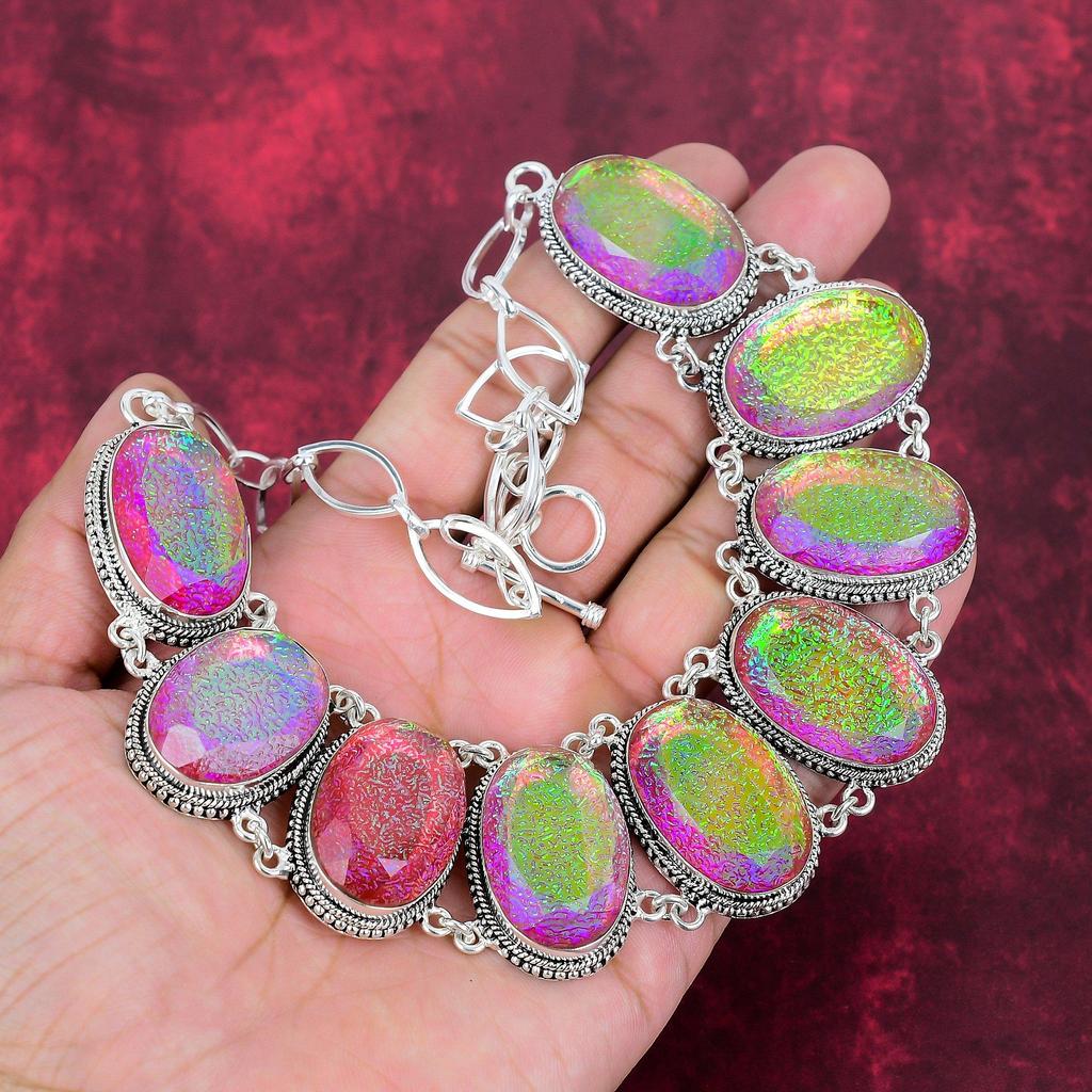 Ожерелье из розового триплетного опала, ювелирные изделия из цельного серебра 925 пробы с драгоценными камнями, ожерелье ручной работы, на День благодарения