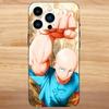 Чехол для телефона Saitama из One-Punch Man для iPhone 16, 15, 14, 13, 12, 11, Mini, Pro, SE, MAX Белый Матовый Ударопрочный Чехол