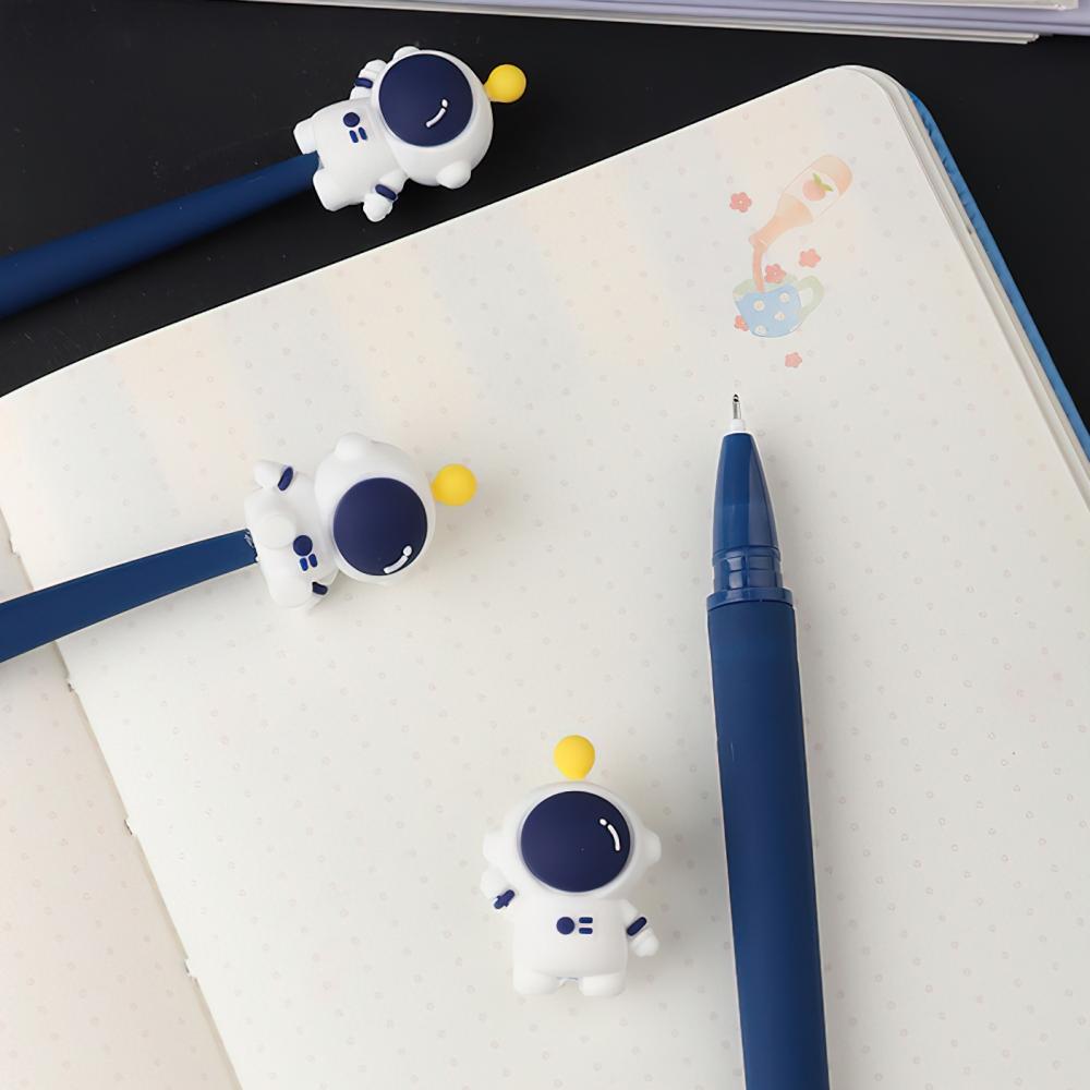 1 шт., гелевая ручка «космический астронавт», 0,5 мм, шариковая ручка, черный цвет, чернила для письма, офиса, школы