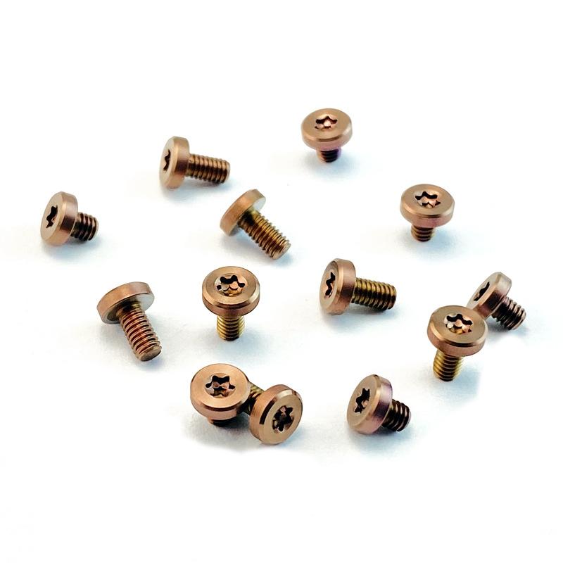 5 шт. титановый сплав M2.5 T6 Torx винты с полукруглой головкой M2.5 резьбовые винты для шпинделя ручки складного ножа DIY аксессуары для ремонта