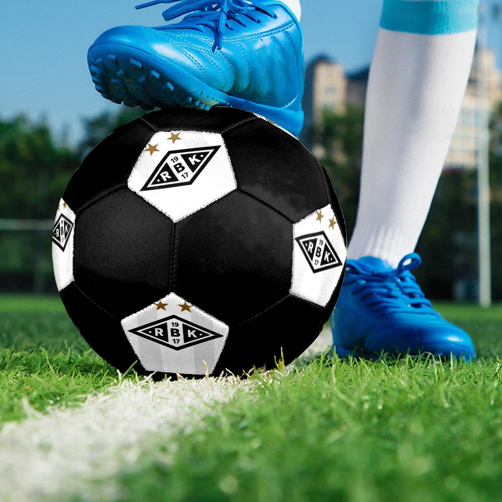 1PC Rosenborg Ballklub logo size 5 soccer ball PrahaIndoor Soccer Ball Colorful All Ages Machine Stitched PVC Competition Ready Durable High-Bounce