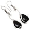 Черный Спинальный Драгоценный Камень Ручной Работы Подарок Для Нее Серебряные Ювелирные Изделия Серьги 1,5''