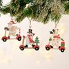 9 шт. Рождественские елочные украшения деревянные Санта-Клаус снеговик лось подвеска подвесные украшения