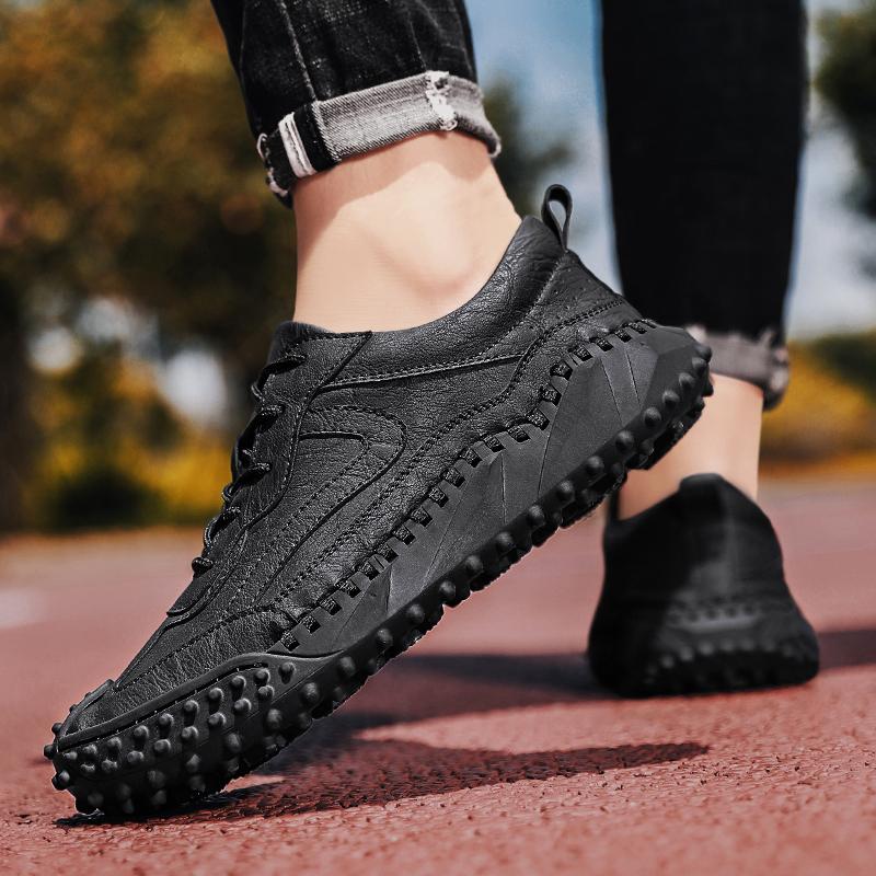 Fashion Leather Fashion Walking Shoes Breathable Men All-match Mens Sneakers Lace-Up Luxury Brand Men Casual Shoes Male Outdoor Footwear
