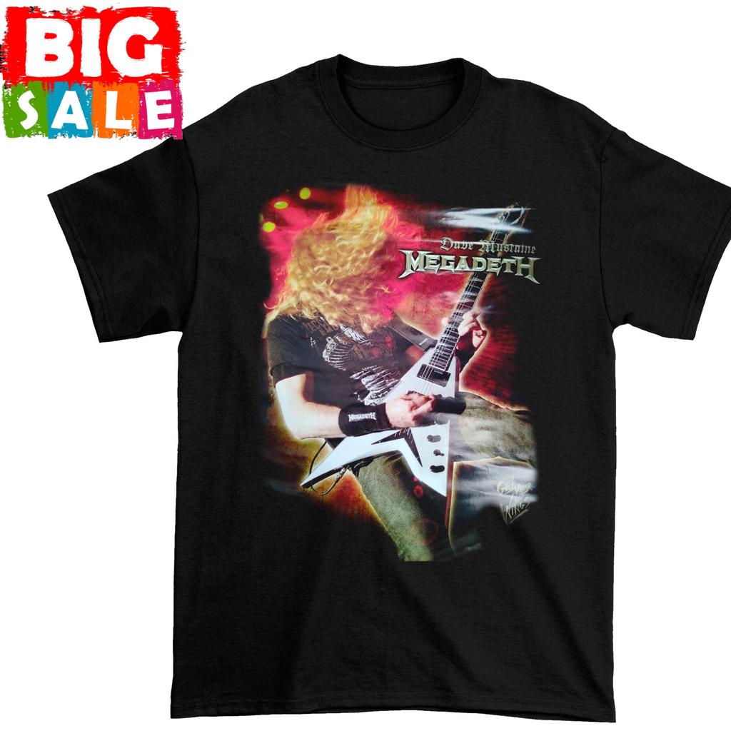 Megadeth Дэйв Мастейн Dean Черная футболка Унисекс S-234XL подарок Рождество D2080
