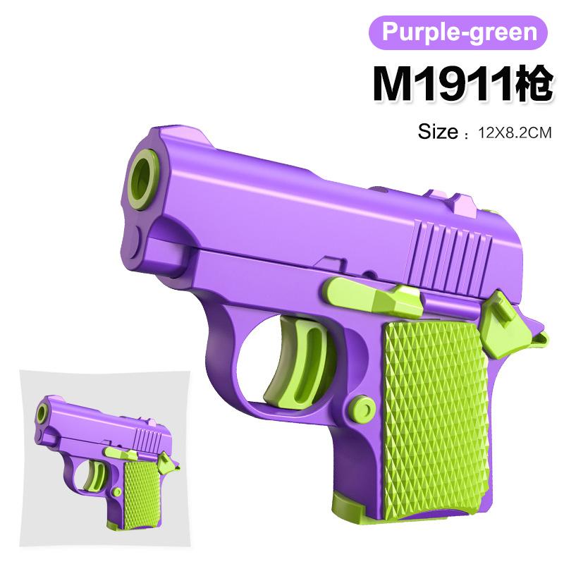 3D гравитационный пистолет 3D-печатная мини-модель пистолета 1911 Игрушки-антистресс для взрослых Игрушка для снятия стресса для детей Мальчиков Девочек Подарки на день рождения