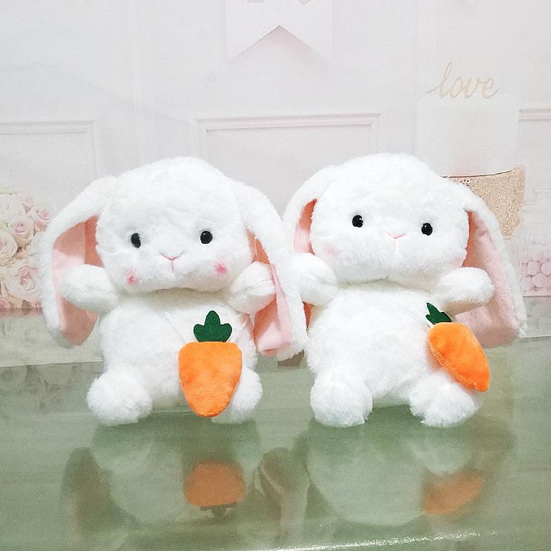Милая плюшевая игрушка Белый Длинноухий Кролик - Идеальный подарок на день рождения для девочек