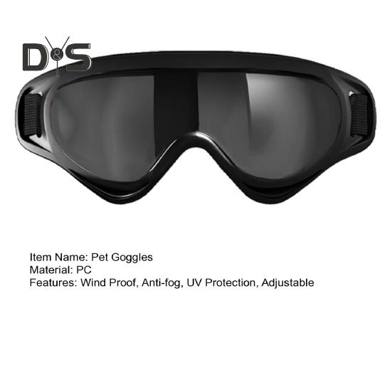 Очки для собак, ветрозащитные, пылезащитные, с защитой от запотевания, с защитой от ультрафиолета, солнцезащитные очки для домашних животных с регулируемым ремешком для путешествий с домашними животными, катания на лыжах