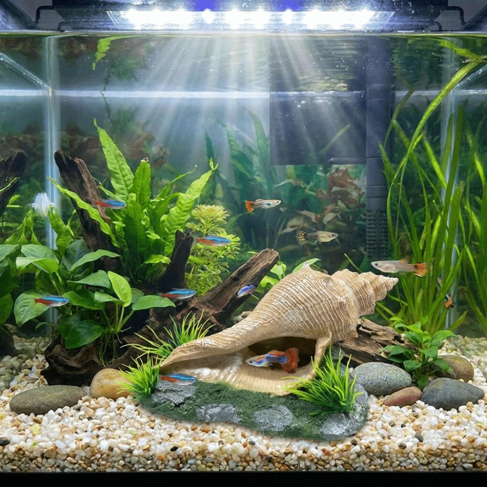 Natural Look Fish Hideaway Cave Resin Fish Tank Ornaments Shrimp Hiding House Aquarium Setup