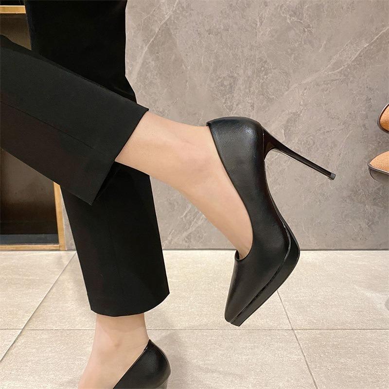 8 Professional high heels women's autumn new pointed single shoes women's sexy high heels 10cm stiletto