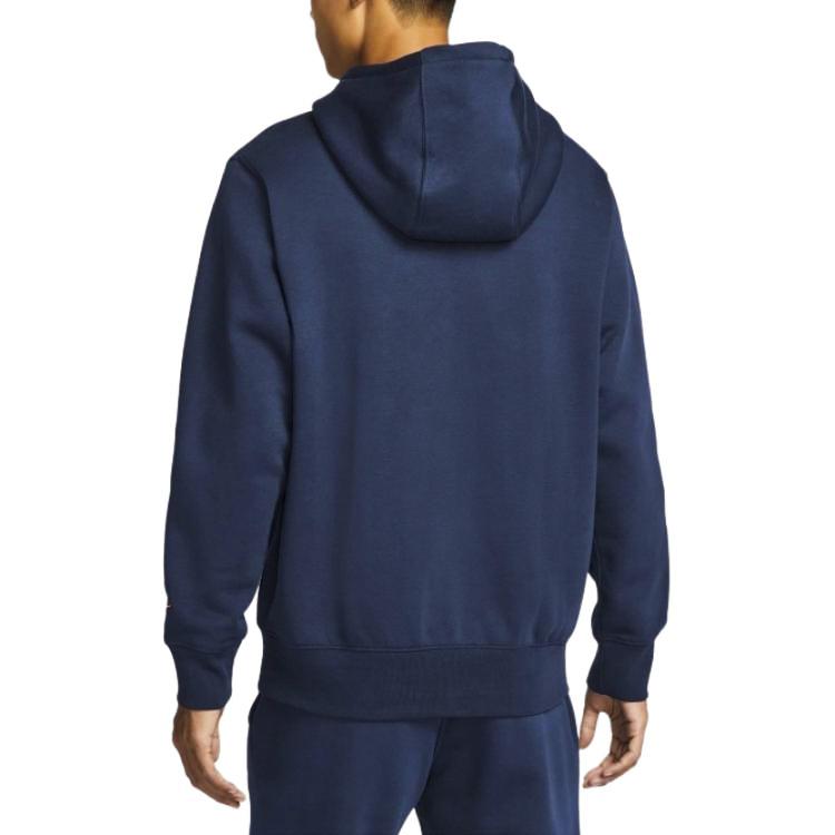 Nike Спортивная одежда Клуб BB PO Худи NSW GFX Удобный пуловер Толстовка в стиле колледжа Мужские худи Синий HJ2160451