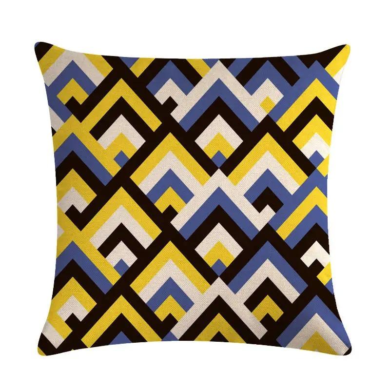 Office Living Room Home Pillowcase Simple Geometric Print Pillowcase Car Ornaments