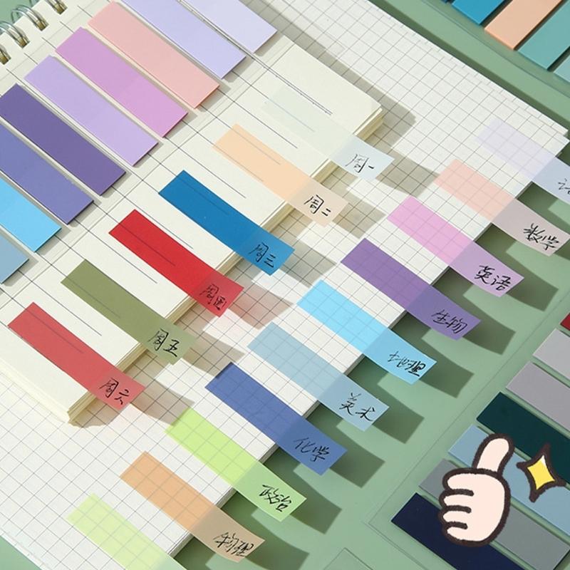 Aesthetic Sticky Note Memos Pad Easy to Write Simple Page Markers Colorful Sticky Notes Colourful Index Tabs