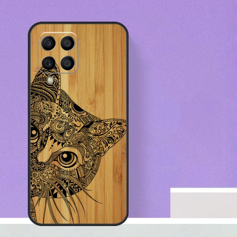 Натуральный бамбуковый узор с рисунком дерева для Samsung Galaxy M12 M32 M52 M14 M34 M54 M21 M51 M31 M30s M20 M15 M55 M13 M33 M53 чехол