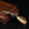 New Small Tea Shovel Mini Tea Spatula Lotus Spoon Scoop Pure Copper Tea Accessories for Tea House