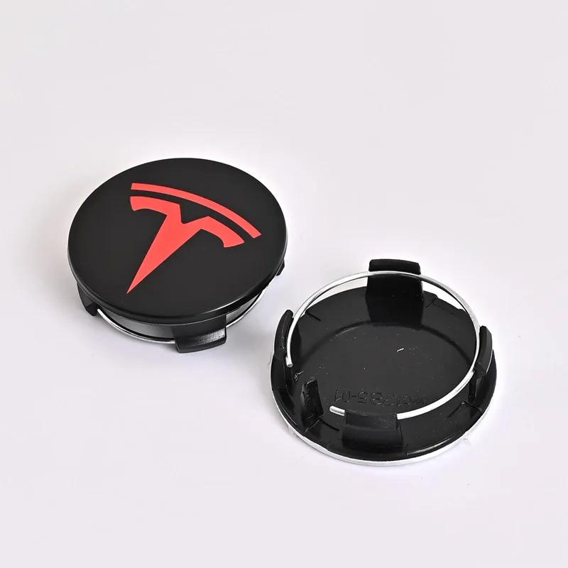 Автомобильная наклейка 2025 Новая Tesla 4 шт./комплект 56 мм Tesla Model 3 Model Y Оригинальные крышки Ступичные колпаки Центральные колпачки колес для Tesla Model Y X S