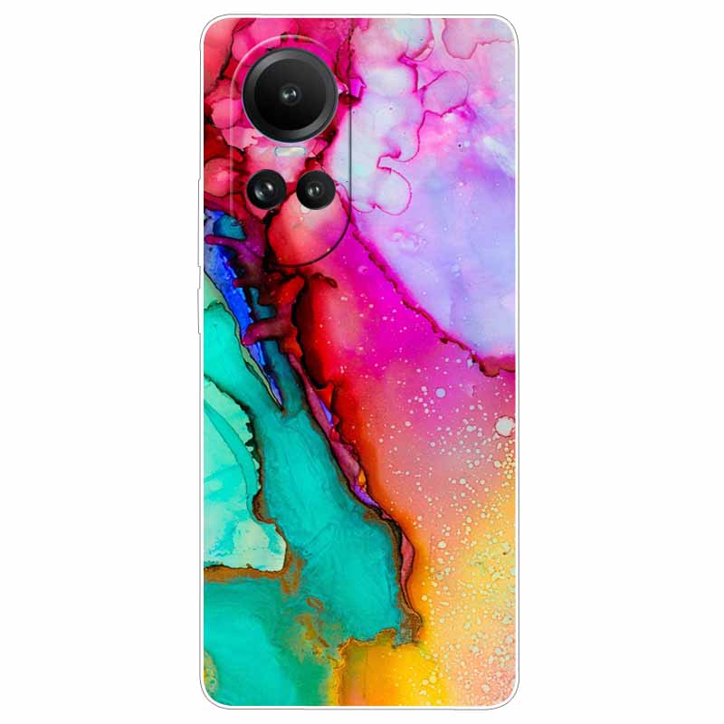 Чехол для Oppo Reno 10 5G CPH2531 Силиконовый Расписной Кот Животные ТПУ Мягкий Мраморный Coque для Oppo Reno10 Pro 5G CPH2525 Чехол для Телефона
