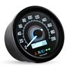 Daytona VELONA Motorcycle Speedometer with Electric Indicator and Black 44202 Voltmeter, Body/White LED, 60mm, 200km/h Display,
