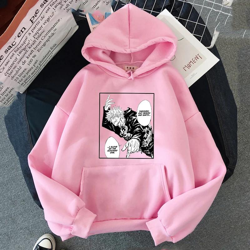 2023 New Anime Jujutsu Kaisen Satoru Gojo Hoodie Oversized Autumn Winter Fleece Sweatshirt Unisex Women Long Sleeve Pullover