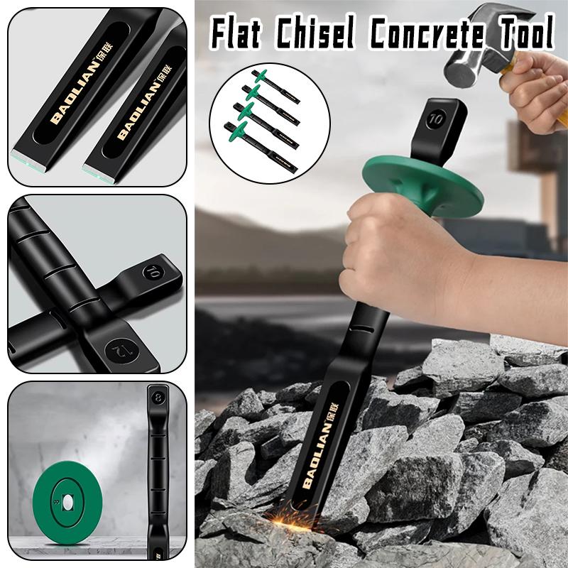6/8/10/12Inch Flat Chisel Concrete Tool Masonry Concrete Engraving Cut Tool Splitter Stonemason's Flat Shovel Woodworking Tools