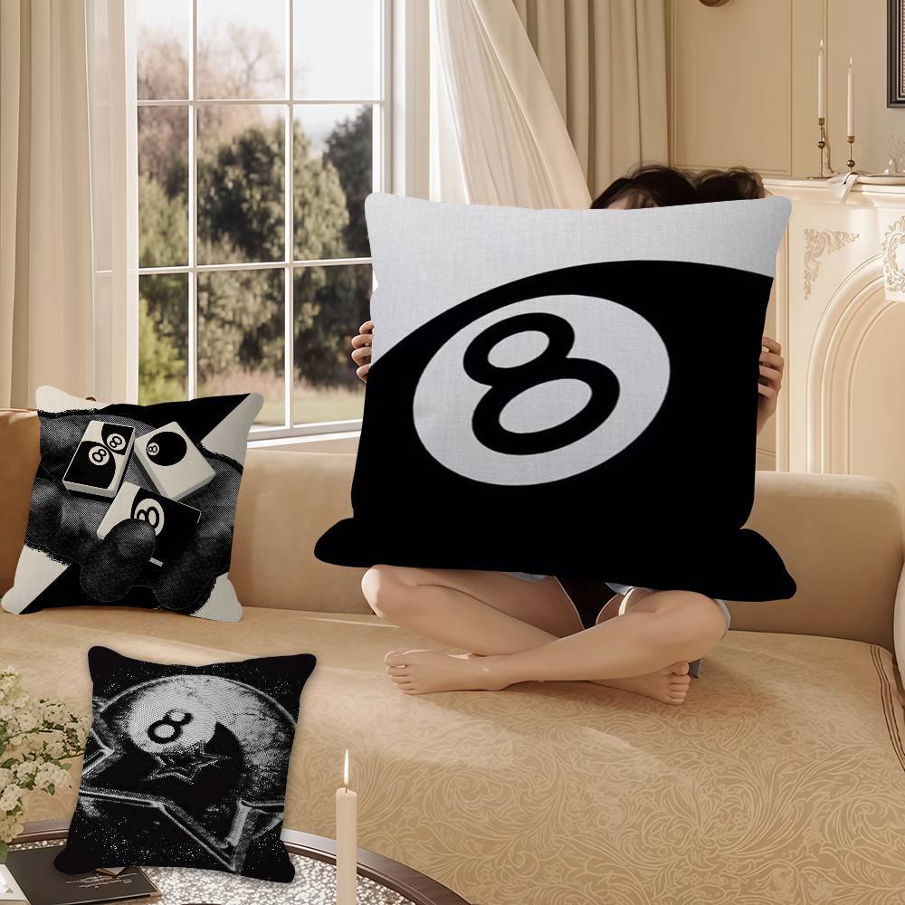 Black And White No Ball Art Cushion Cover Inches Farmhouse Decor Home Throw Pillow Covers for Couch Decorations