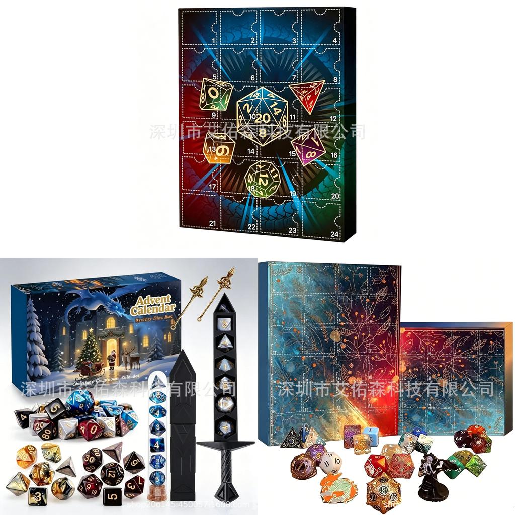 Календарь-адвент «Отпуск в Dungeons & Dragons» с таинственными многогранными кубиками для коллекционеров и в подарок