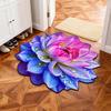Цветочный коврик для пола Нескользящий Впитывающий коврик для ванной Декоративный 3D Реалистичный узор Цветочный коврик для гостиной Ванной Кухни