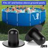 Swimming Pool Plugs 2.3 Inches Black Filter Pump Ground