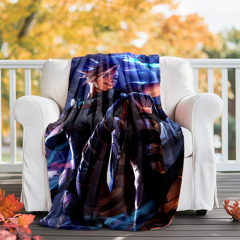League of Legends Theme Printed Blanket - Perfect for Couch, Bed, Travel & Outdoor Use | Machine Washable, Cozy & Durable.