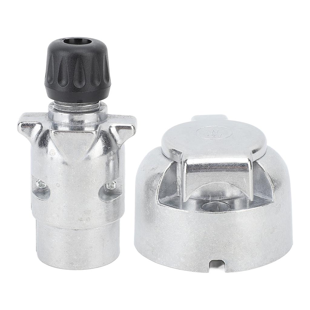 Комплект розетки вилки прицепа Алюминиевый сплав DC12V 7-контактный штекер Розетка Разъем для проводки Комплект адаптера для автодомов Судов