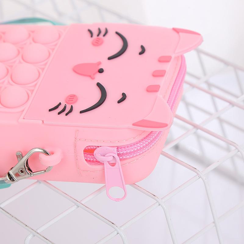 Новая сумка-пузырь для девочек, кошелек принцессы, мягкая силиконовая сумка через плечо, детский рюкзак с милым котом, игрушки для снятия стресса, сумка на плечо