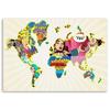 Canvas print, Pop Art World Map