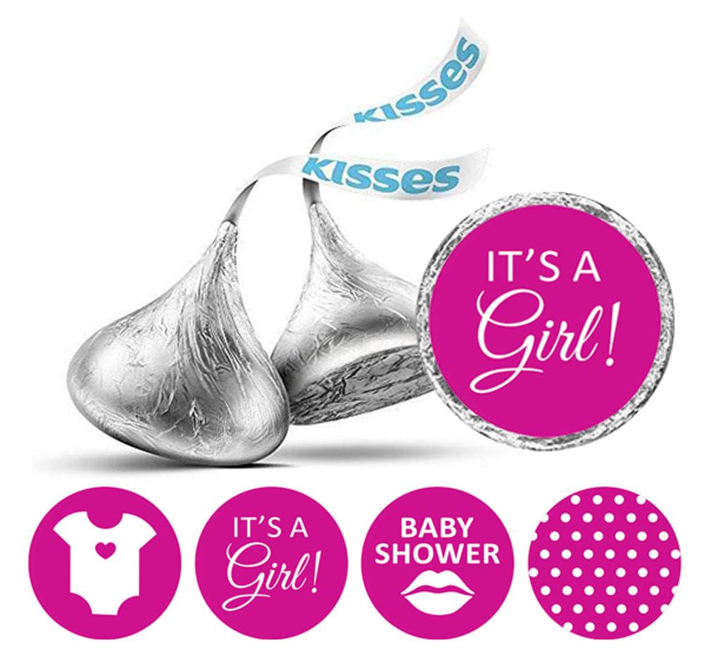 Сувенир Darling Souvenir arling 190 шт. Наклейки It's A Girl Поцелуи Праздничный подарок Конфеты