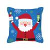 New Cartoon Santa Claus Christmas Pillow Cover Holiday Gift Square Cushion Cover
