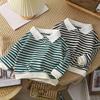 Boys Polo Shirts  Autumn Winter Tops for Kids Long Sleeve Children T-shirts Stripe Girls Blouse Baby Tees Toddler Outfits