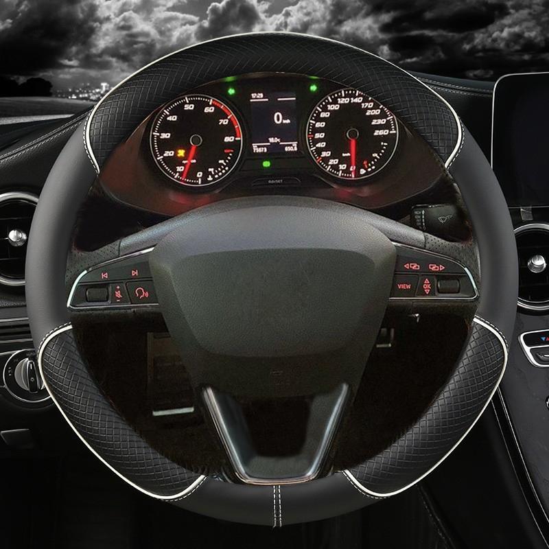 Чехол на руль автомобиля из микрофибры 38 см, нескользящий, для Seat Tarraco Arona Ateca Ibiza Toledo Mii Leon Arosa Exeo ST FR