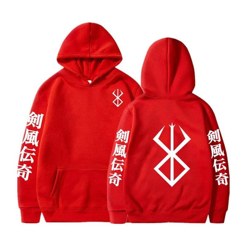 Толстовки с принтом аниме «Берсерк», пуловер с графическим принтом, женский винтажный свободный свитшот, модная осенне-зимняя одежда унисекс с длинными рукавами