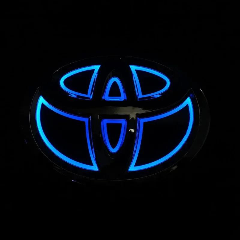 5D Car Front Grille Trunk Logo LED Light Retrofit for Toyota Corolla Reiz LANDCRUIS Camry PRADO Vios Yaris Highlander LVALON