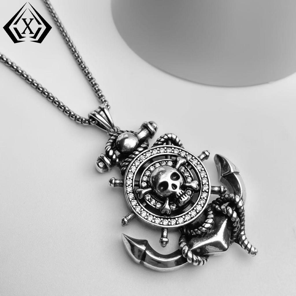 Готический кулон-череп Xiewei'er: Панк Хип-Хоп Нишевое Ожерелье