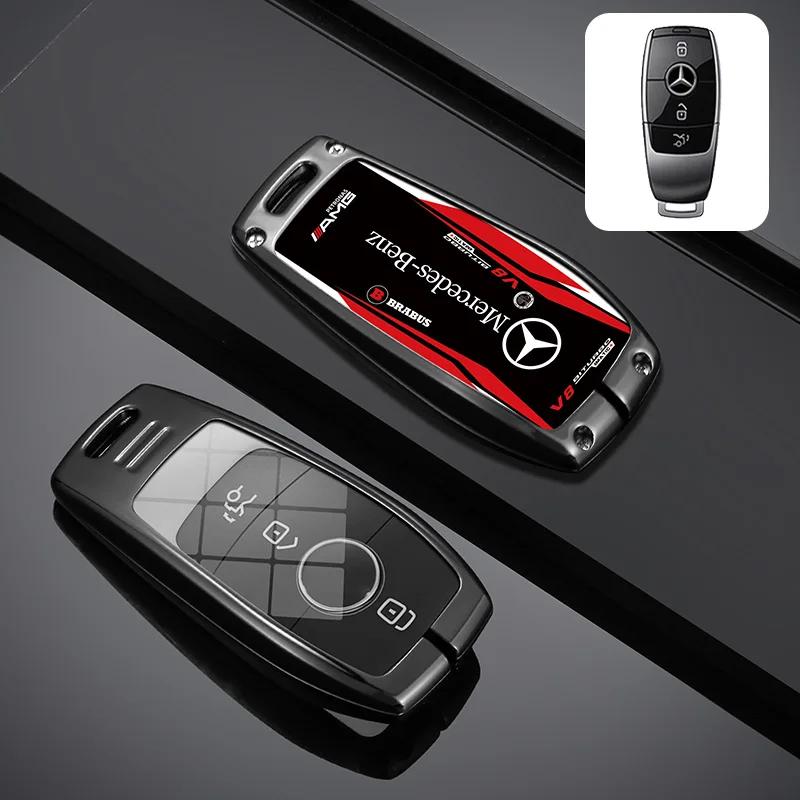CRJ1 Car Racing Style Design Key Case Cover Shell For Mercedes Benz A C E S G Class GLC CLE CLA GLB GLS W177 W205 W213 W222 X167 AMG