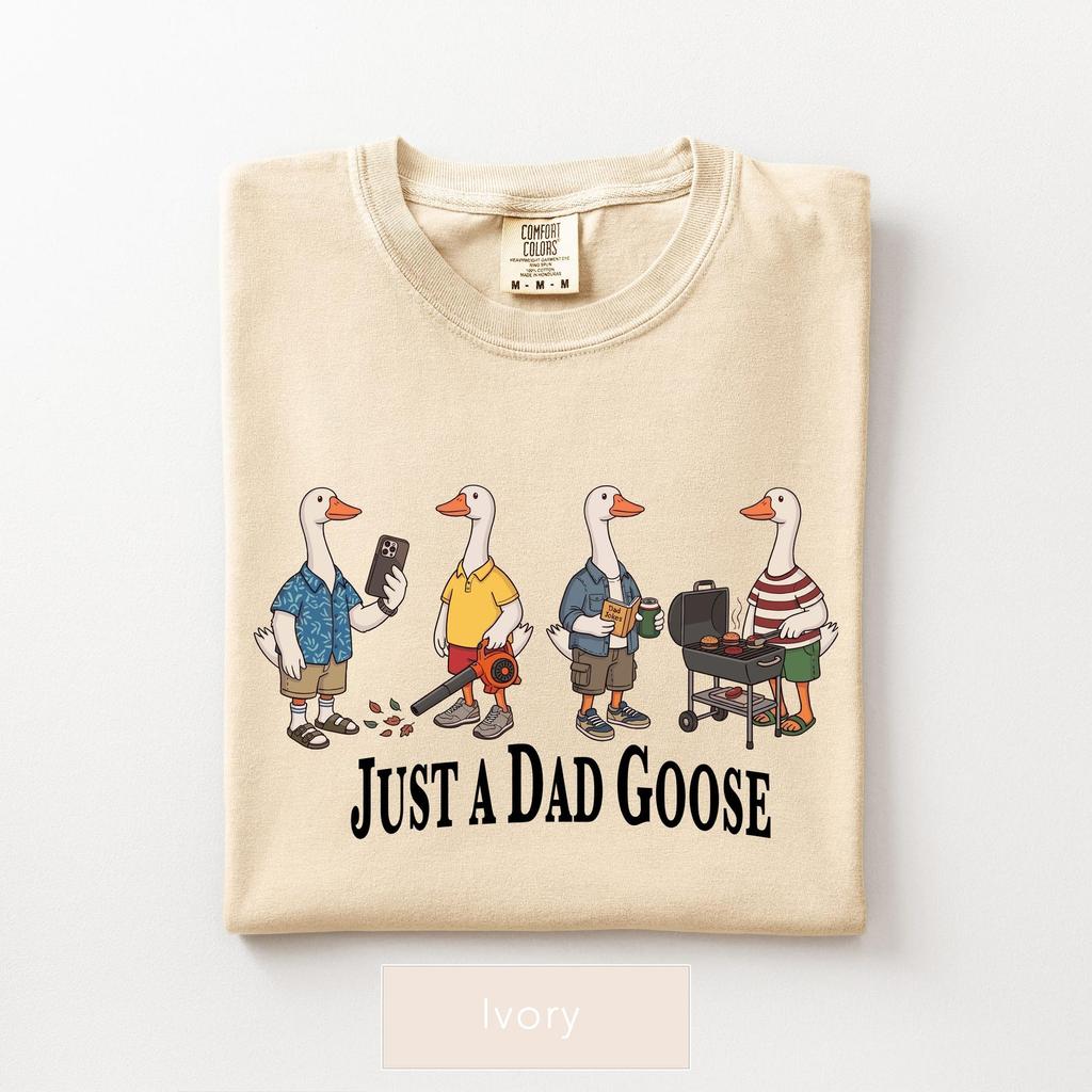Just a Dad Goose Shirt and kids tshirt, Funny Father’s Day Tee, Dad Joke Goose T-Shirt and kids tshirt, BBQ Dad Gift, Unisex Comfort Colors®