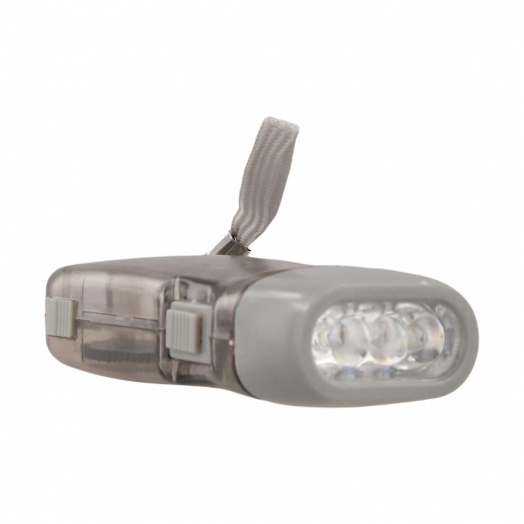 Portable outdoor hand-crank generator flashlight for mini pocket camping light