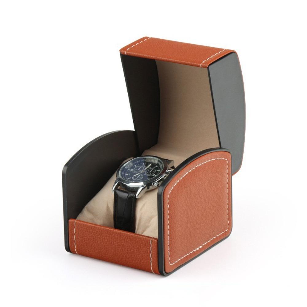 Flip Cover Watch Display Case PU Faux Leather Watch Packaging Box Simplicity Watch Gift Box